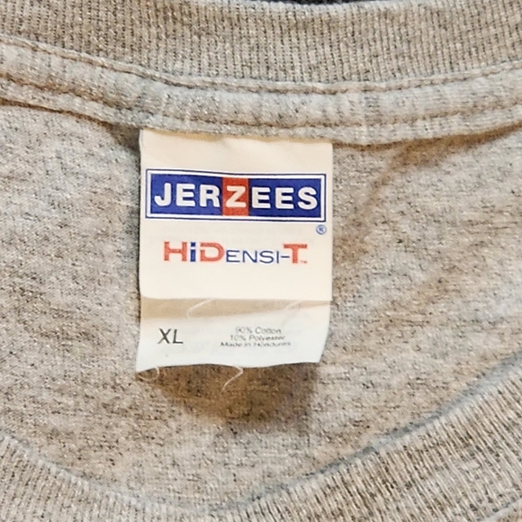 Jerzees Gray Short Sleeve Crewneck T-Shirt Mens Size XL - Picture 4 of 6
